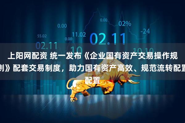 上阳网配资 统一发布《企业国有资产交易操作规则》配套交易制度，助力国有资产高效、规范流转配置